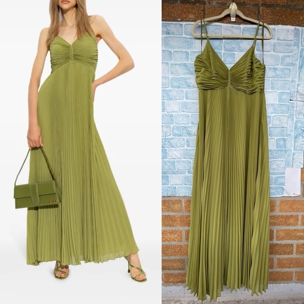Diane Von Furstenberg Pleated Strap Irma Dress Size 16